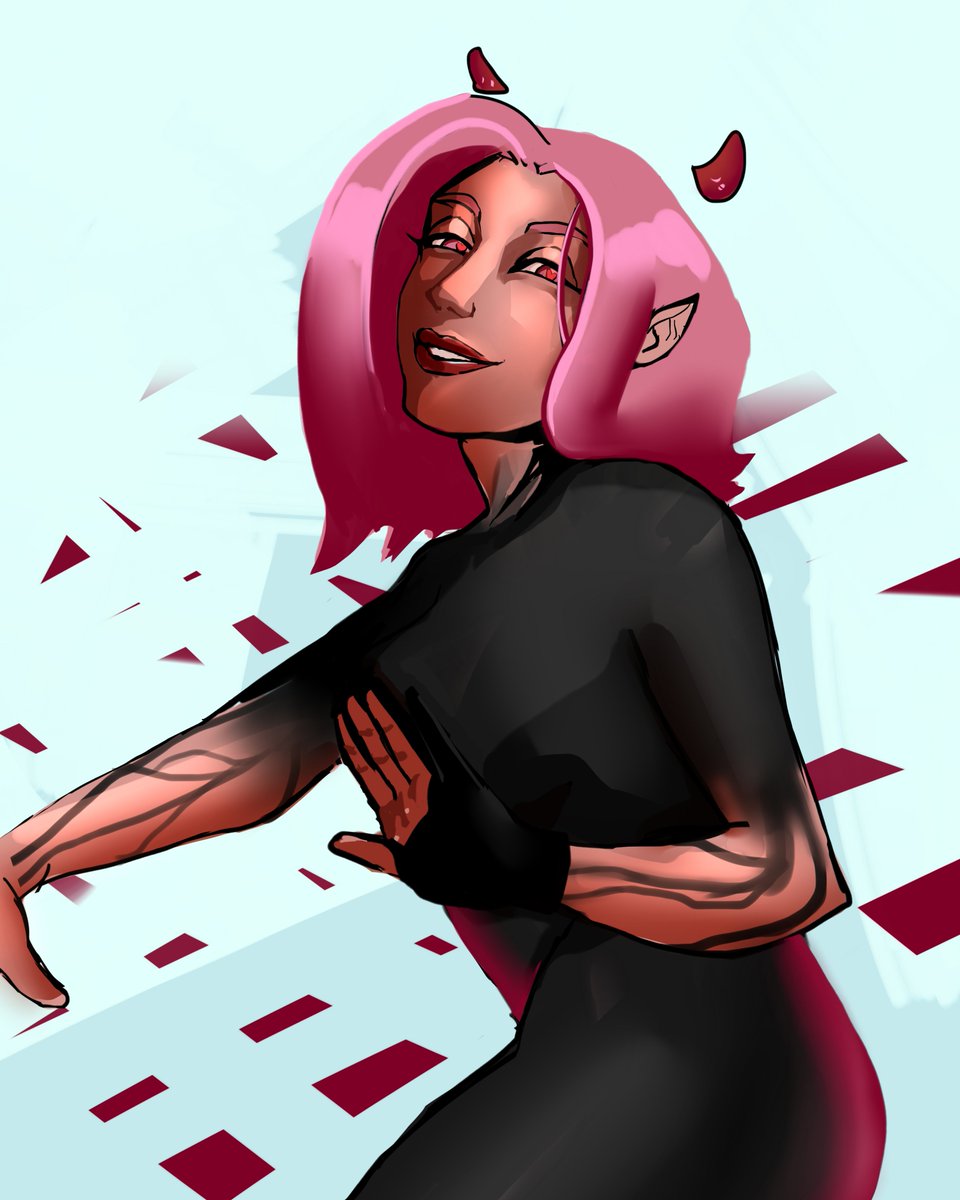 Gabbbida's tweet photo. Here have a demon lady 😈😈😈 more of a fantasy side than sci-fi but you can imagine she's got like an hologram cloud.

#ArtistOnTwitter #digitalart #fantasy #characterdesign #art https://t.co/G2xrAXhh0Y