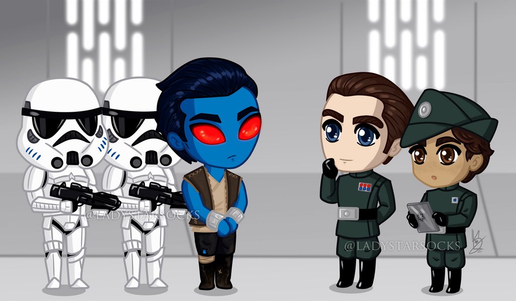 ladystarsocks's tweet photo. #Thrawn officially meets the Empire! Based on the scene in the first “Thrawn” book, rather than Mist Encounter (although both are very good). ~ #grandadmiralthrawn #mitthrawnuruodo #thrawnascendancy #thrawnbook #chiss #chissascendancy #starwars #starwarsfanart #starwarsbooks https://t.co/QrNN8VbfXH