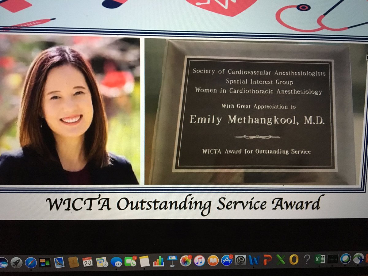 Lavinia Kolarczyk MD, FASA (@lkolarczyk_md) on Twitter photo Congratulations to <a href="/dremilym/">Emily Methangkool MD, MPH</a> for your WICTA service award! Thank you for your commitment to <a href="/WomenInCTAnes/">WomenInCTAnes</a> <a href="/scahq/">Society of Cardiovascular Anesthesiologists | SCA</a> Congratulations to <a href="/dremilym/">Emily Methangkool MD, MPH</a> for your WICTA service award! Thank you for your commitment to <a href="/WomenInCTAnes/">WomenInCTAnes</a> <a href="/scahq/">Society of Cardiovascular Anesthesiologists | SCA</a>
