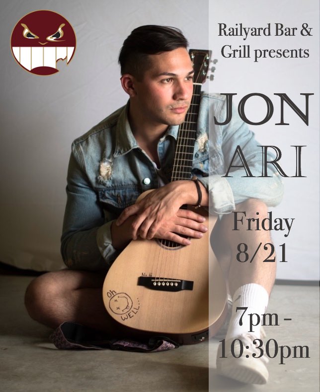 Tomorrow night is a bad night not to be at Railyard😎 We’ve got Jon Ari kicking off our first night OPEN UNTIL 2AM!!