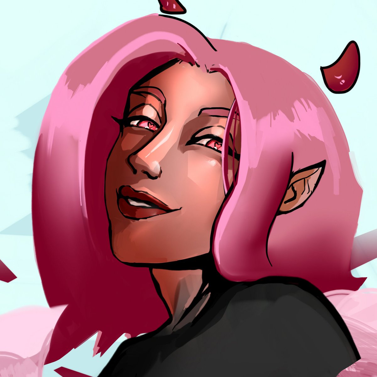 Gabbbida's tweet photo. Here have a demon lady 😈😈😈 more of a fantasy side than sci-fi but you can imagine she's got like an hologram cloud.

#ArtistOnTwitter #digitalart #fantasy #characterdesign #art https://t.co/G2xrAXhh0Y