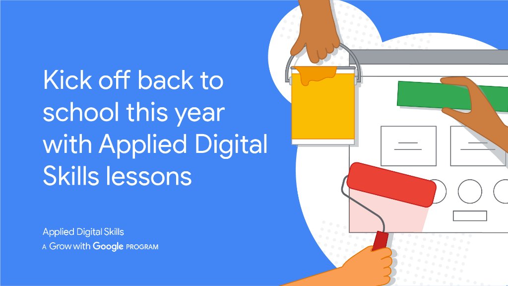 GoogleForEdu's tweet image. #AppliedDigitalSkills is going #BacktoSchool with a fresh new look 😎.

Check out the latest homepage redesign and all your favorite digital skills lessons here → goo.gle/3fYhjMJ. #GrowWithGoogle