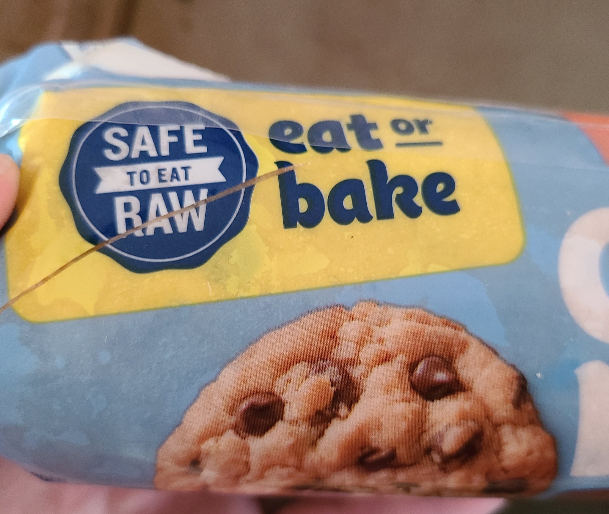 Lasercorn on Twitter "This cookie dough is safe to eat raw. For some