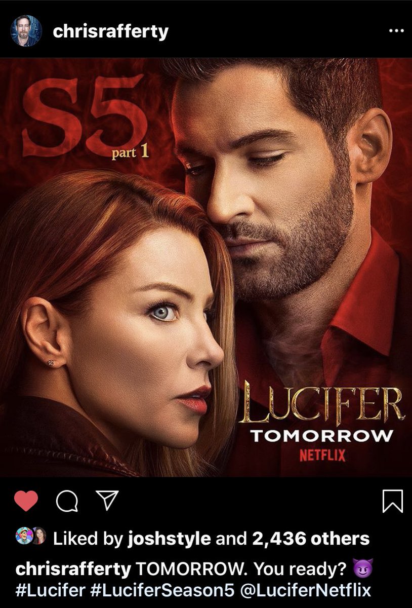 LuciferContest's tweet photo. Tomorrow...It’s here! #Lucifer #LuciferNetflix #LuciferSeason5 https://t.co/deooyj57DB