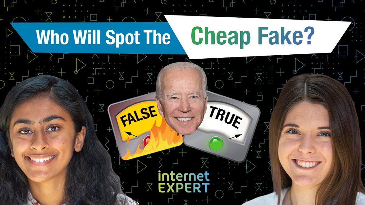 mediawise's tweet photo. Manipulated videos and images are rampant online - can you spot a cheap fake? See how you can sort internet fact from fiction in this episode of Internet Expert from @wgbhnews, featuring our own MediaWise campus correspondents: https://t.co/SneyH1zPA1 https://t.co/y8dG97UeT1
