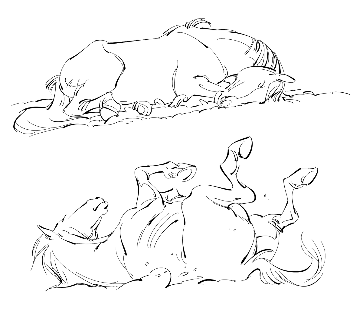 「horses sleeping, farting, snoring peacefully 」Duncan🌲の漫画