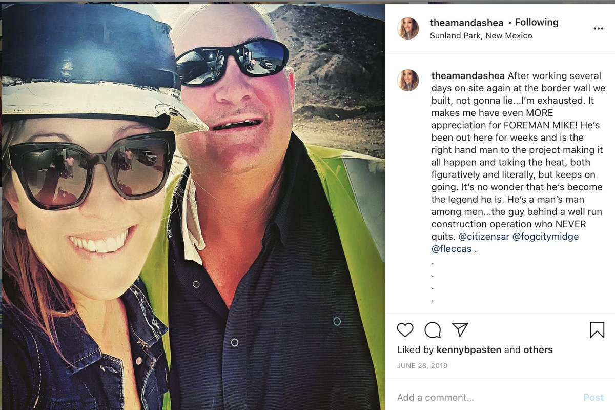 Here’s her badge and the date of the event in August 2019Now in June, she says she at the wall. Praises the foreman for all the work he’s done.How does she get the money to travel to these events?4/