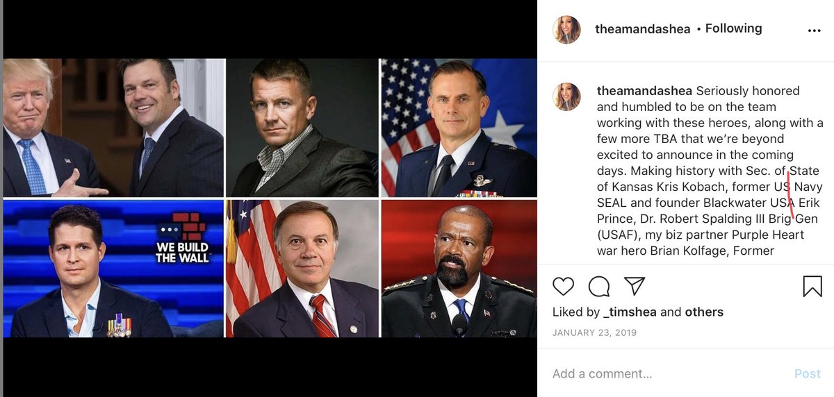 And this is where it’s so much fun! She is humbled by all the heroes on the Board, including Erik Prince. And LOVES Dr. Robert Spalding III7/