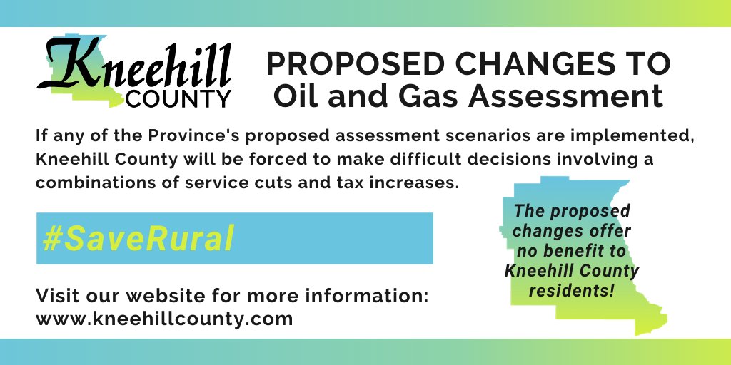 KneehillCounty's tweet photo. Learn more about the Government of Alberta's proposed changes to the assessment of oil and gas properties and how they will affect you, by visiting: https://t.co/rMCBVJwqZH. #saverural https://t.co/DlK0vSmSop