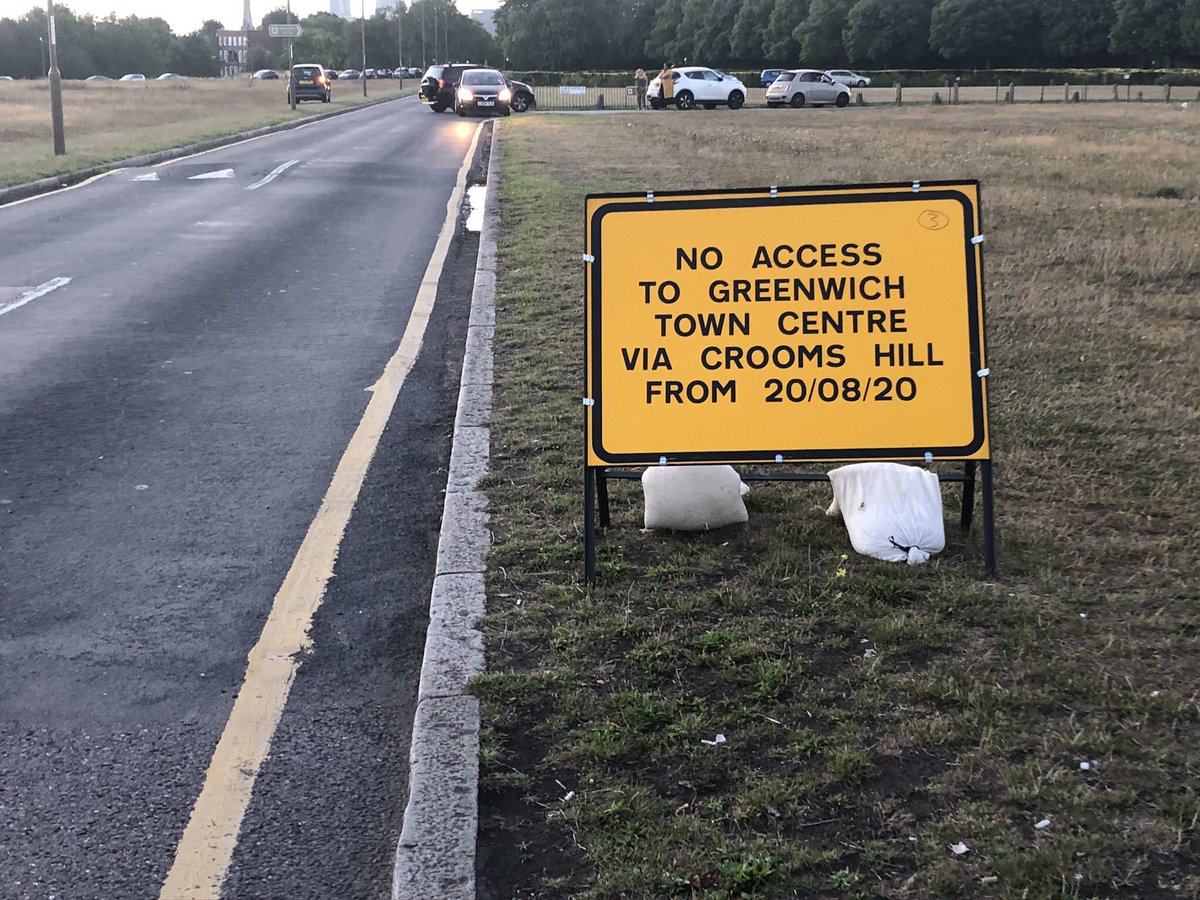 Motorists turning into General Wolfe Road are met with further signage warning of the new traffic restrictions.
