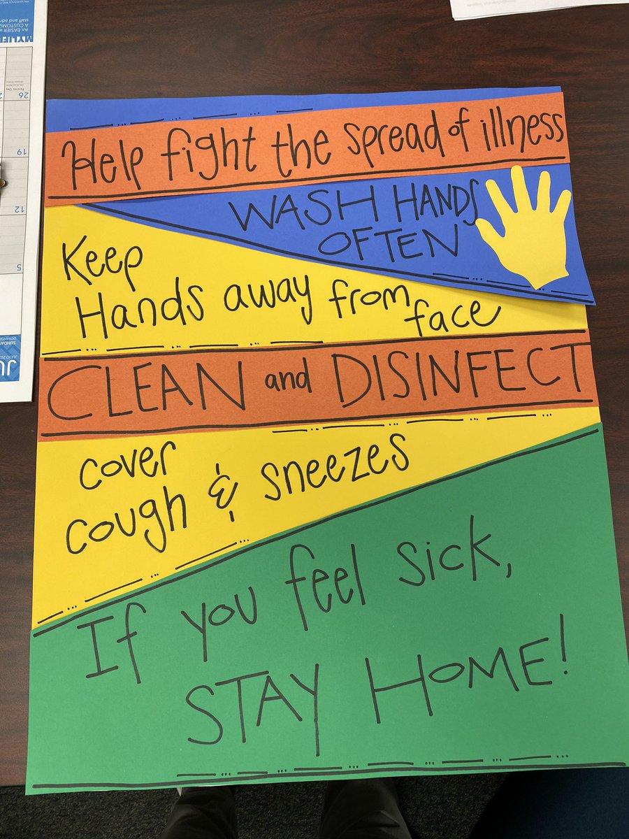 Thank you Mrs. Weaver and Ms. Miller for the colorful reminder posters around campus 💪❤️!  <a href="/TimbercrestElem/">Timbercrest Elementary School</a>