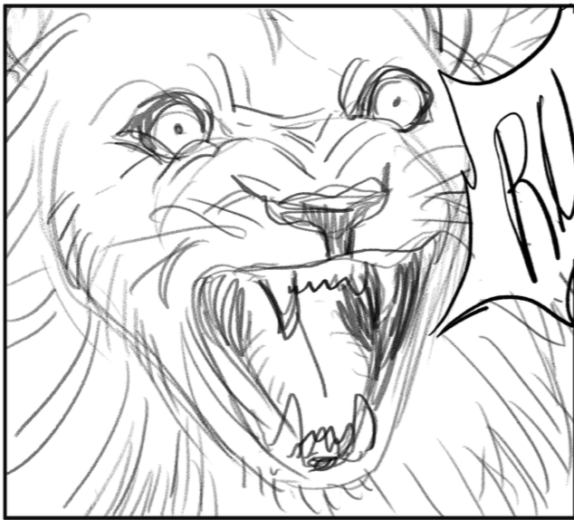 I can't show much of this project yet, but look at these good lions I've drawn so far! 