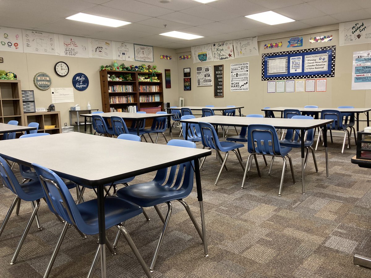 princedavid6th's tweet photo. What a strange start to a school year! Sitting in an empty, silent classroom doesn’t feel right. Silence is not always golden. The bright part of the day was getting to meet some of my students. Moments of conversation and a few laughs with my new kids were golden! #9/8Can’tWait https://t.co/cKge9lp0Lp