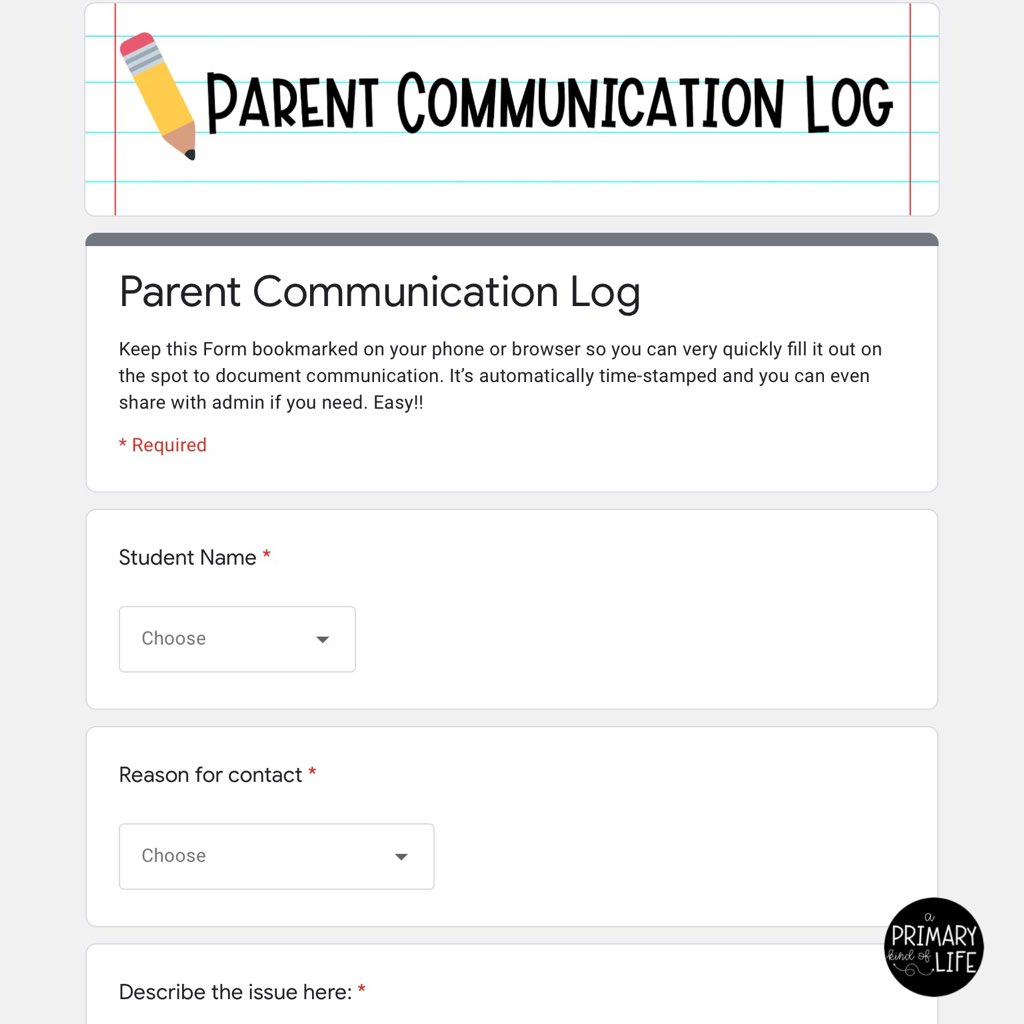 No more paper-pencil documentation of parent contact! Use a Google Form instead and everything populates in a Sheet that you can sort and filter. Tutorial on my IG ✅📊 #GoogleForms #GoogleEduChat <a href="/GoogleForEdu/">Google for Education</a> #teacher #teachertwitter #googleedu #edtech