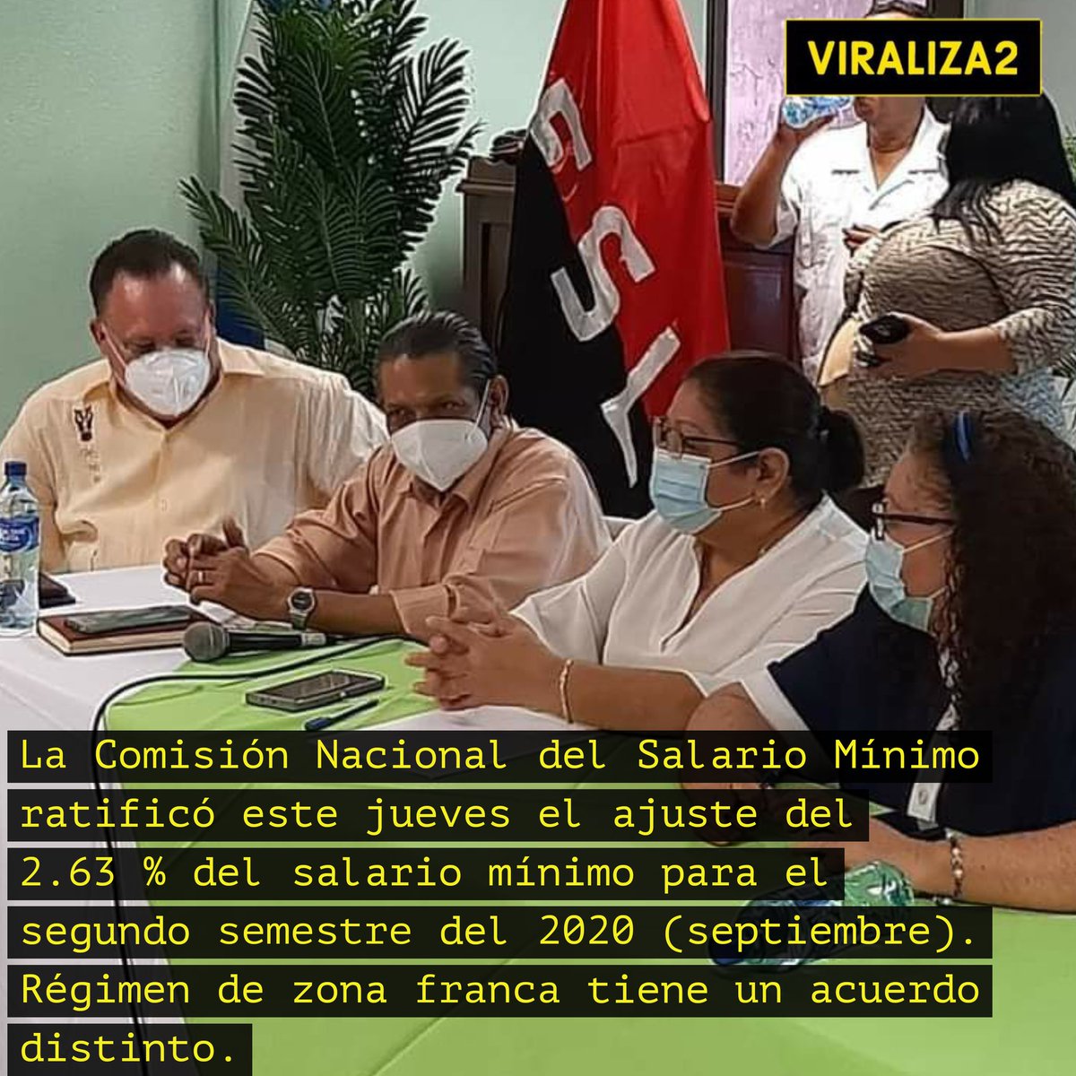 Viraliza22's tweet photo. #LOÚLTIMO

Comisión Tripartita de #SalarioMínimo realiza ajuste del 2.63%

La  Comisión Nacional del Salario Mínimo ratificó este jueves el ajuste del 2.63 % del salario mínimo para el segundo semestre del 2020.

Las zona franca tiene un acuerdo distinto.

#UnidosEnVictorias https://t.co/c1RDZQuLOd