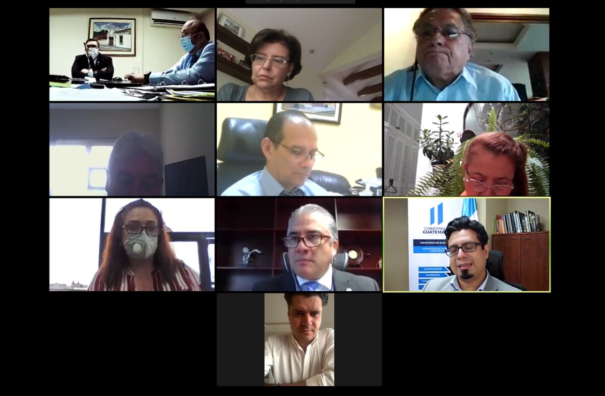 MEMguatemala's tweet photo. Ministro @apimentelmata participa en la reunión virtual del Consejo Nacional de Promoción de Exportaciones #Conapex, durante la cual se habla del trabajo de las mesas del Gabinete Económico, los costos del transporte marítimo y las plataformas digitales regionales. https://t.co/dSf7TDWUi2