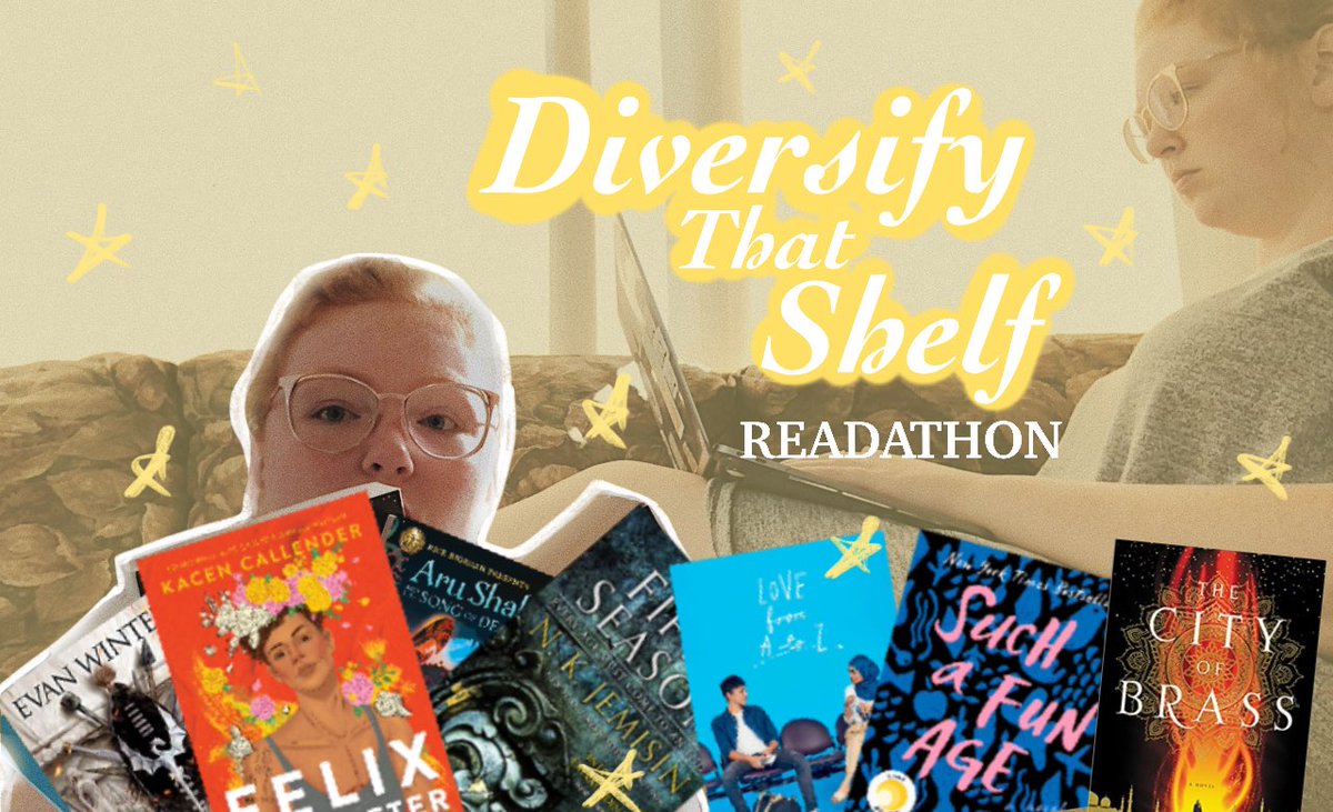 BookshelfJenn's tweet photo. FINALLY A NEW VIDEO!!! My Diversify That Shelf readathon vlog has finally made it onto the internet (besides the wifi issues LOL AH) so if you wanna watch a vlog where I read like, 6+ books, here ya go
#dtsreadathon 
https://t.co/N8pIA2LiRw https://t.co/J8dgs2KLRi