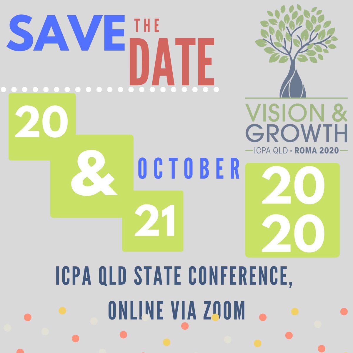 Book these dates out on your diary - join ICPA Qld State Conference online via Zoom - The perfect opportunity if you have never attended conference before.  Register from the 24th August and we will hear you there.  #iamICPA