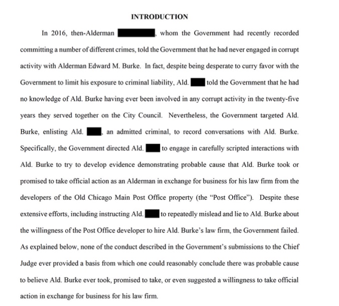 NEW: Lawyers for indicted Ald. Ed Burke ask judge to suppress the feds' electronic surveillance that led to his racketeering indictment. From the intro: