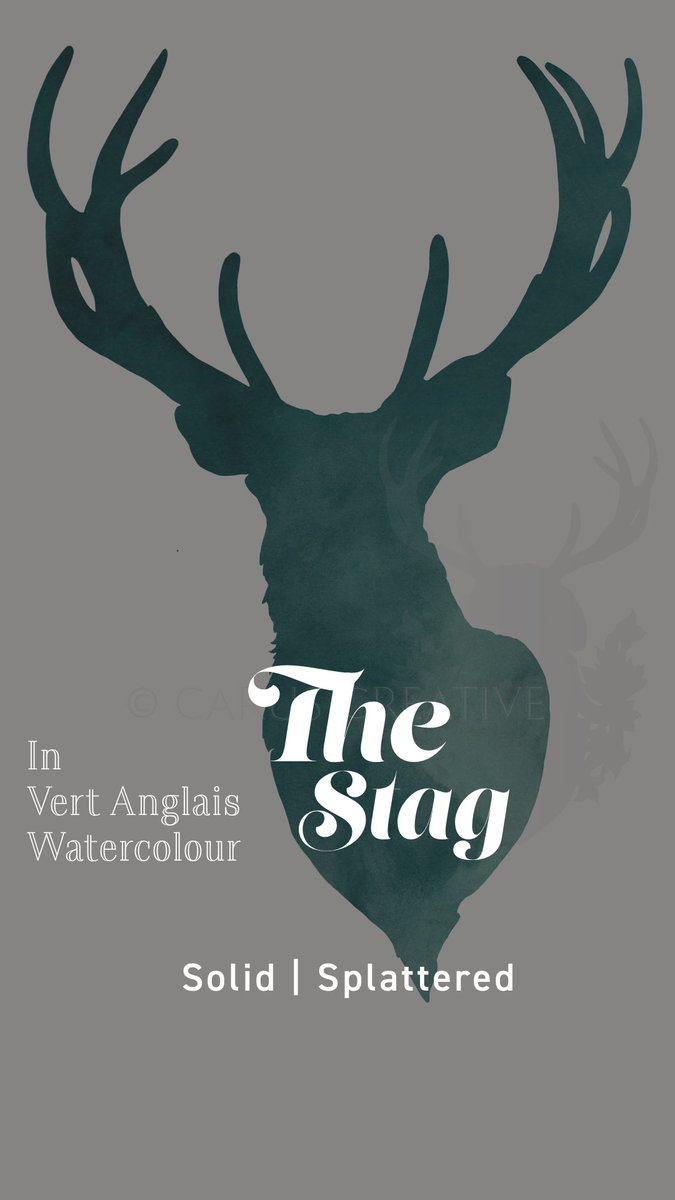 CarusCreative's tweet photo. The Stag.

Solid &amp; Splattered Watercolour in Vert Anglais.
.

Prints available at
https://t.co/Kc1XjedKVm

#print #designs #interiors #paintings #artwork #printmaking #illustraion #watercolour #studio https://t.co/25U8pYXJsA