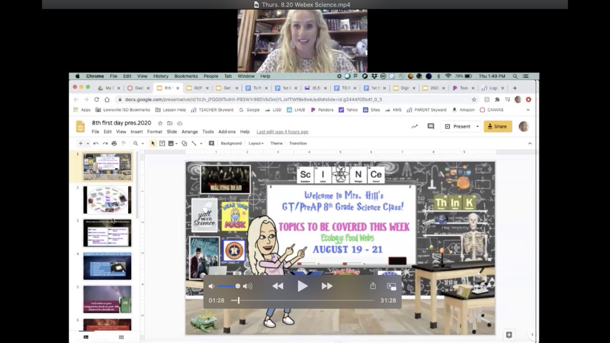 hillhollly's tweet photo. I wish we were all back to “old normal” and in the classroom but we are all making it work. I miss seeing those Killian faces in the halls so much. At least I get to hear their voices on WebEx 🥰 @Killian_MS #KMS_Science #graceandlattitude https://t.co/6iCgfKk8VI