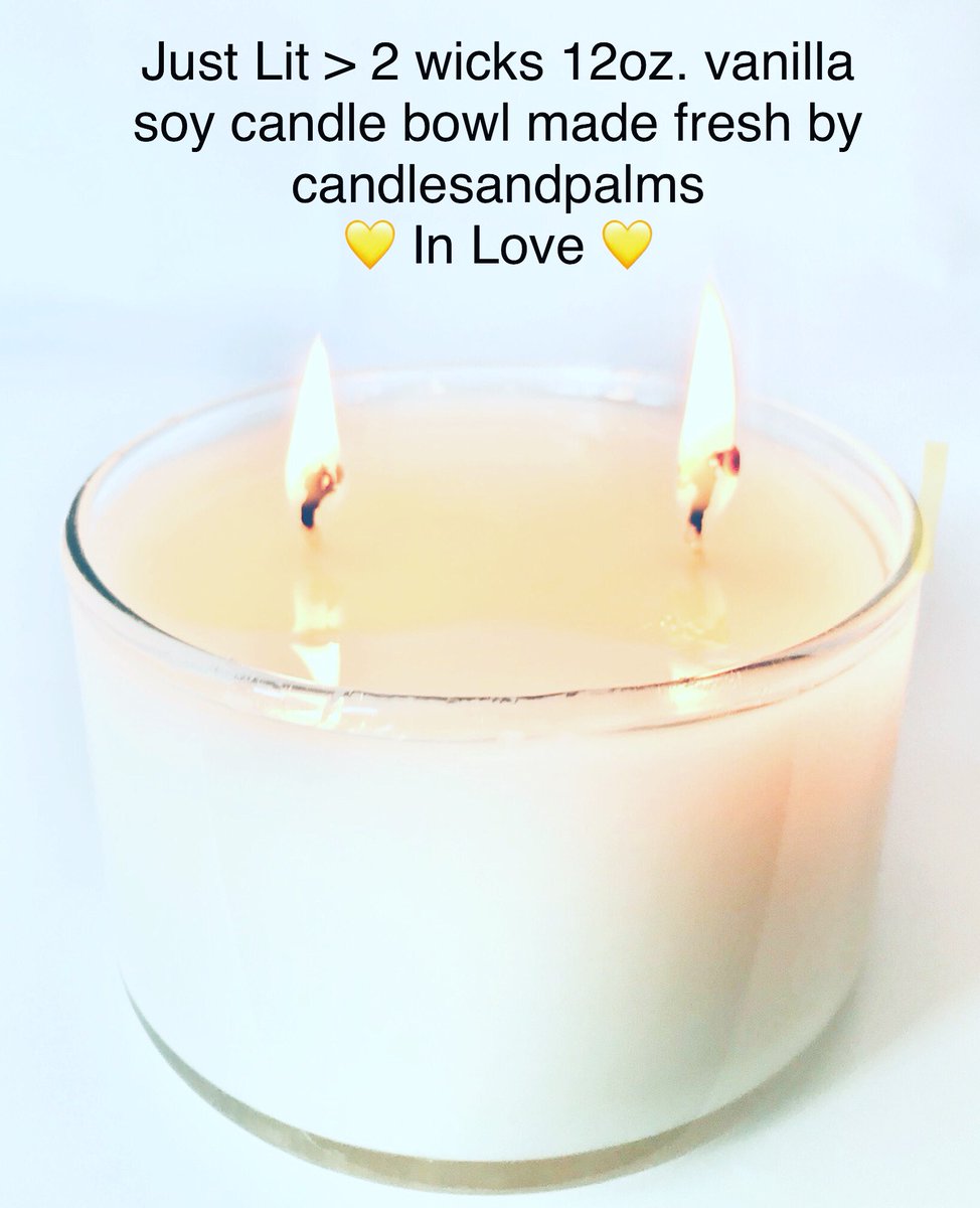 candlesandpalms's tweet photo. Exciting new 2 Wick 12oz. soy vanilla candle bowls made fresh by candlesandpalms > just lit and in love π #soycandle #inlove #2wick #bowl #exciting #newproduct #TrySomethingNew #Scarborough #toronto #canada #handmade #fashionstyle #bloggerstyle #workhard https://t.co/RcMUnmiAEX