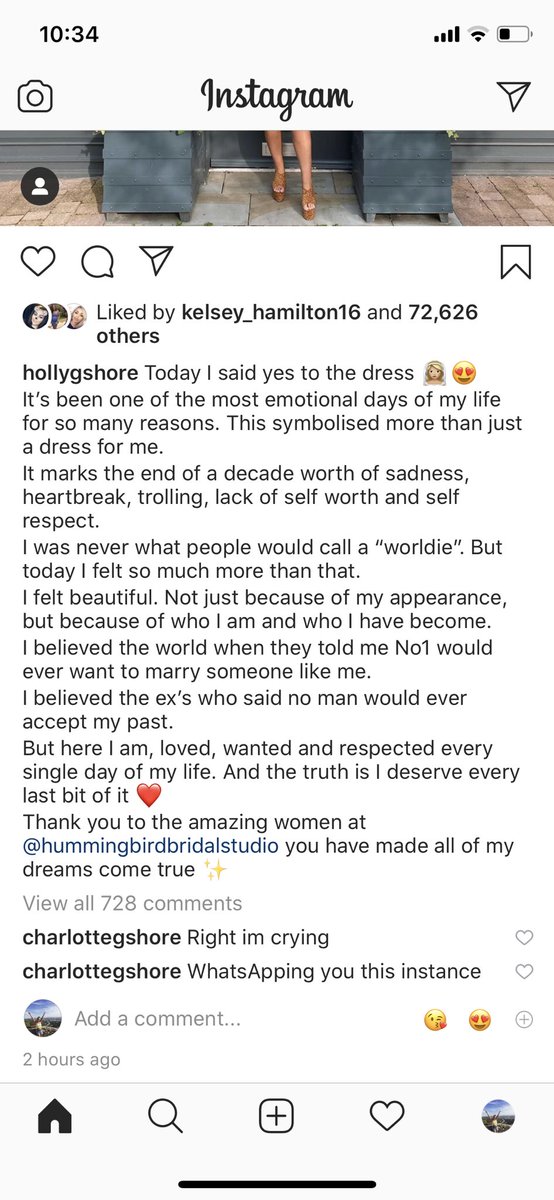 kirsty_holloway's tweet photo. Oh my god this just says it all. @HollyGShore actually deserves the world in my opinion after feeling like that 🥺 https://t.co/IyanEd8UTj