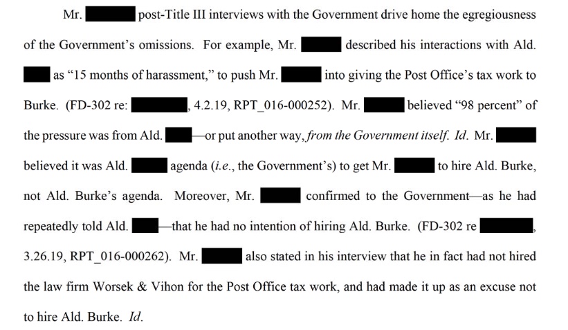 One player allegedly described interactions with Solis as "15 months of harassment" and that "98 percent" of the pressure to hire Burke was from Solis "— or put another way, from the Government itself."