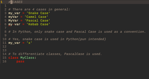 flowfelis's tweet image. Day 34/100 of #100DaysOfPythonTips. Let&apos;s explore possible cases, and the ones used in Python.
#Python #Python3 #100DaysOfCode #CodeNewbies 
#DEVCommunity