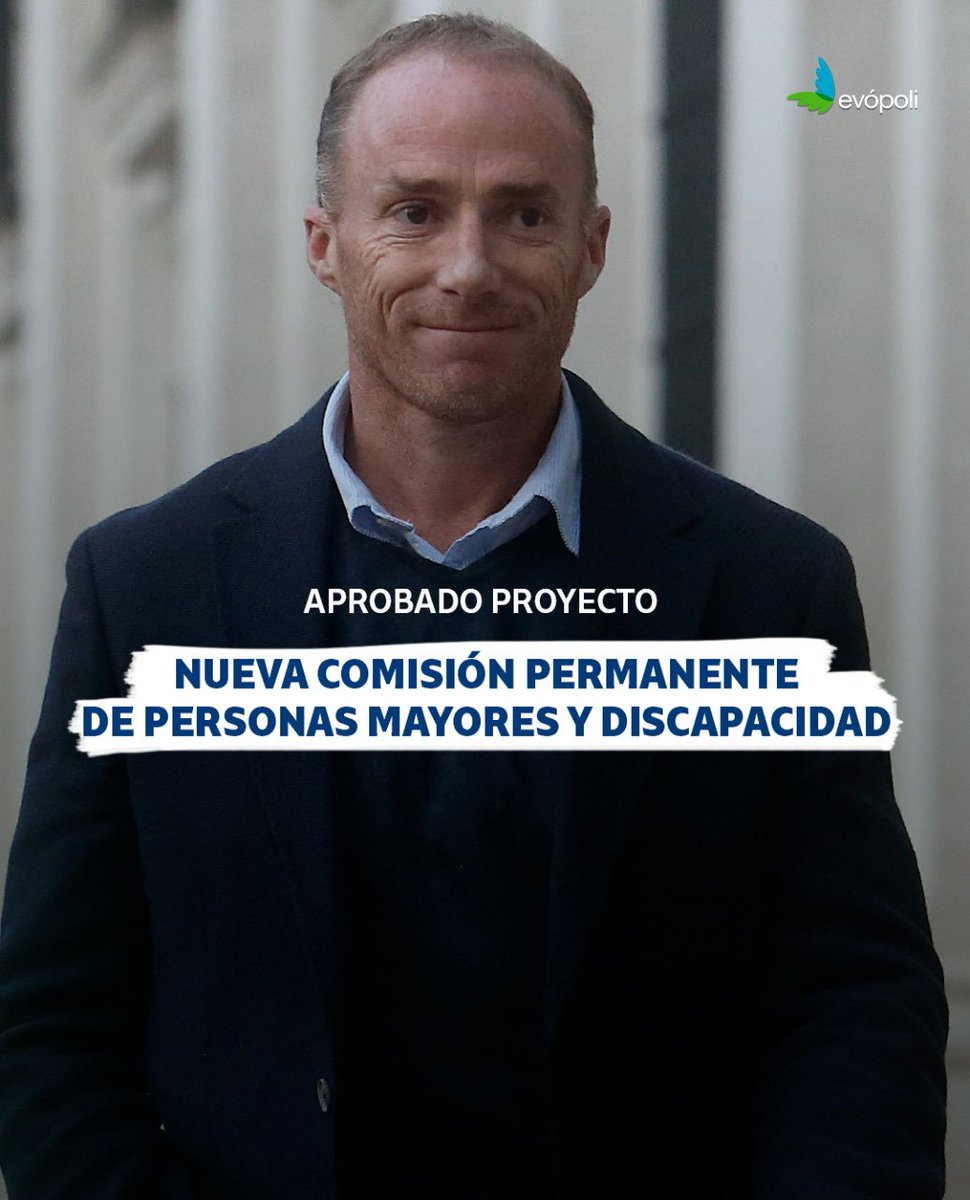 evopoli's tweet photo. COMISIÓN PERMANENTE DE PERSONAS MAYORES Y DISCAPACIDAD 👏

¡Una buena noticia! Hoy se aprobó el proyecto presentado por nuestro diputado @sekeitel que crea una comisión permanente en la @Camara_cl encargada de revisar los proyectos en materias relativas a este grupo de personas. https://t.co/61tzy9IdOp