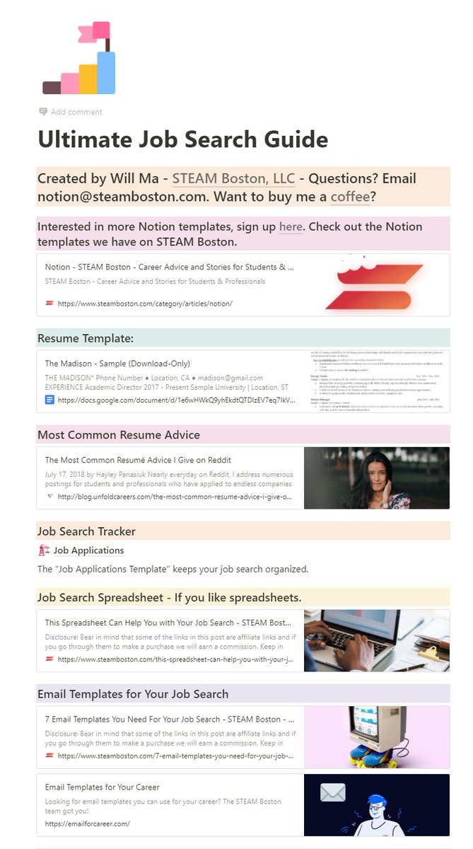 Anyone interested in a Job Search Guide that I made in Notion? Check it out here: steamboston.ck.page/0b33c2e954

<a href="/steamboston/">STEAM Boston</a> <a href="/NotionHQ/">Notion</a> 

#jobsearch #jobhunt #jobhunting #interviews #graduates #college