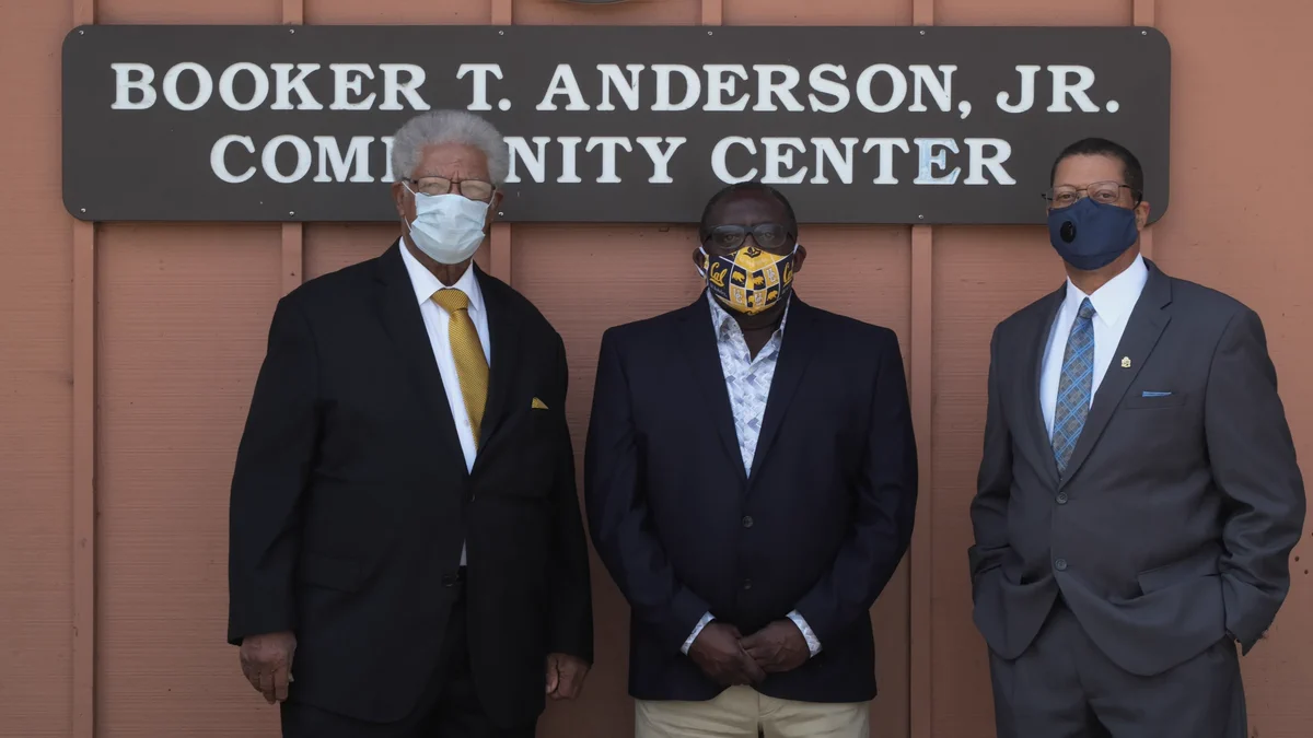 City of Richmond Vice Mayor Nat Bates, District 5 candidate Ahmad Anderson , Black Men and Women For Political Action President Larry Bates. VOTE NOVEMBER 3, 2020