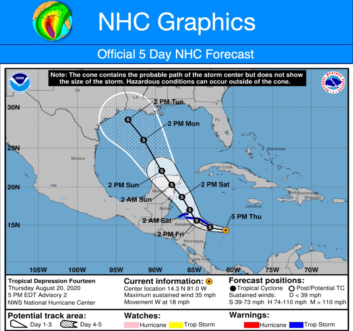 ClimaEdoQROO's tweet image. Hay que estar atentos de la Depresión Tropical 14 👀