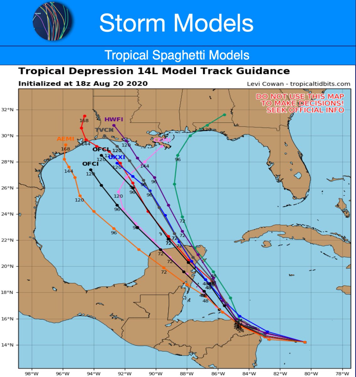 ClimaEdoQROO's tweet image. Hay que estar atentos de la Depresión Tropical 14 👀