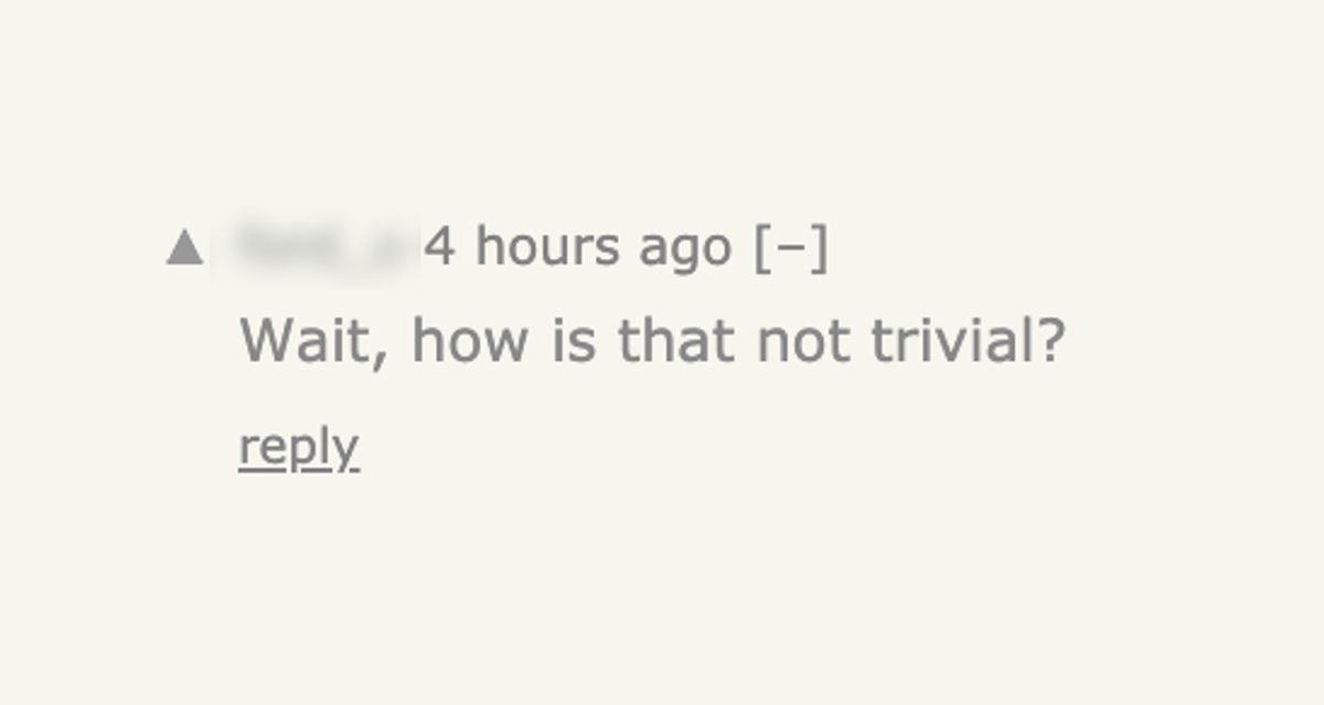 ChrisGSeaton's tweet photo. Hacker News' feedback on my PhD results lol https://t.co/SSmJVgGqQn