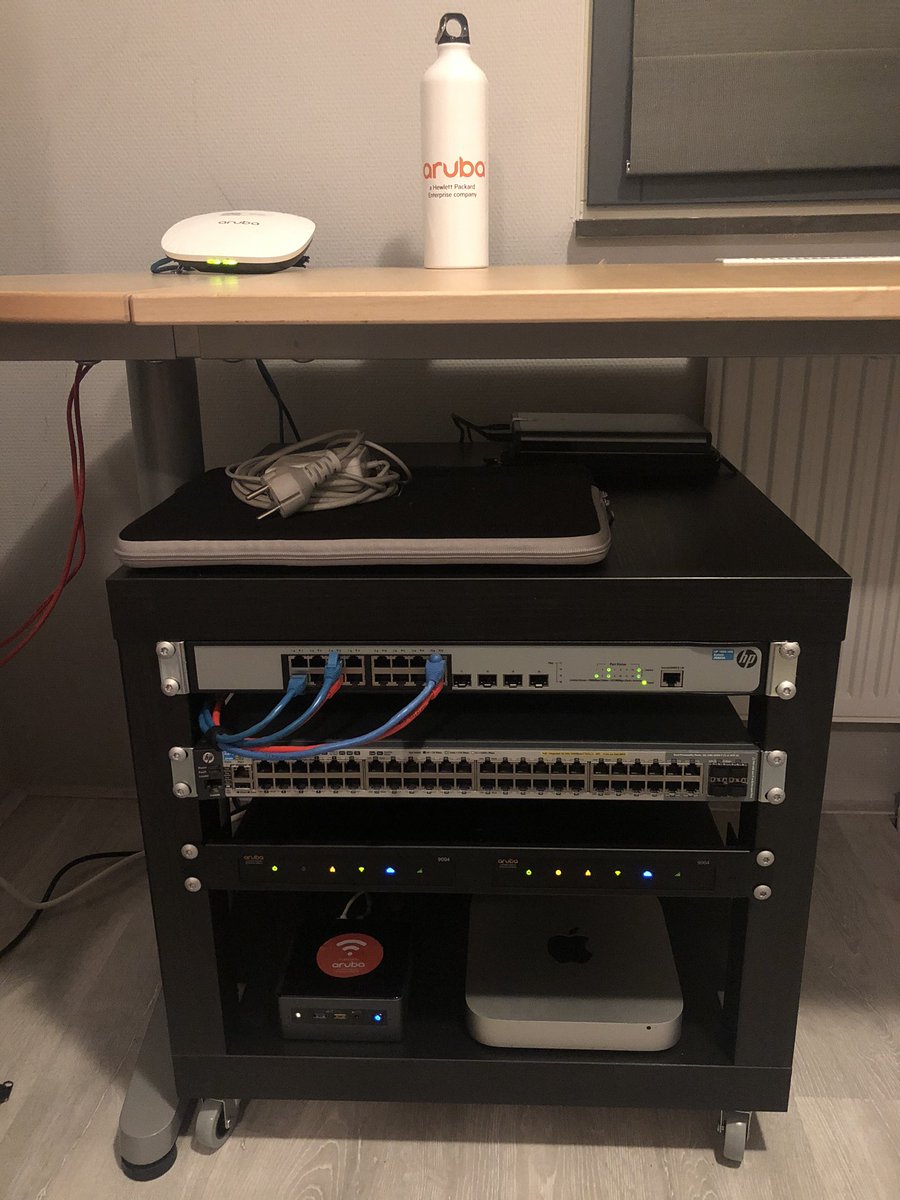 Marcel_koedijk's tweet photo. Little update to my Aruba HomeLAB with a Ikea #LackRack ☺️. https://t.co/InrLo5zCwB