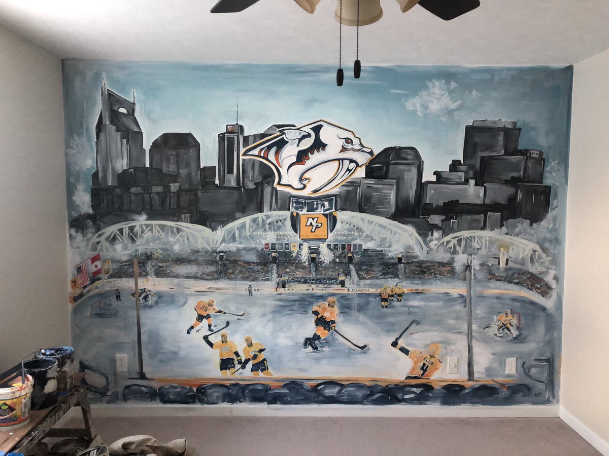 _joslynbrinkley's tweet photo. Guess who finished the MURAL!!!! @PredsNHL what y’all think??? https://t.co/yUiyavWmlD