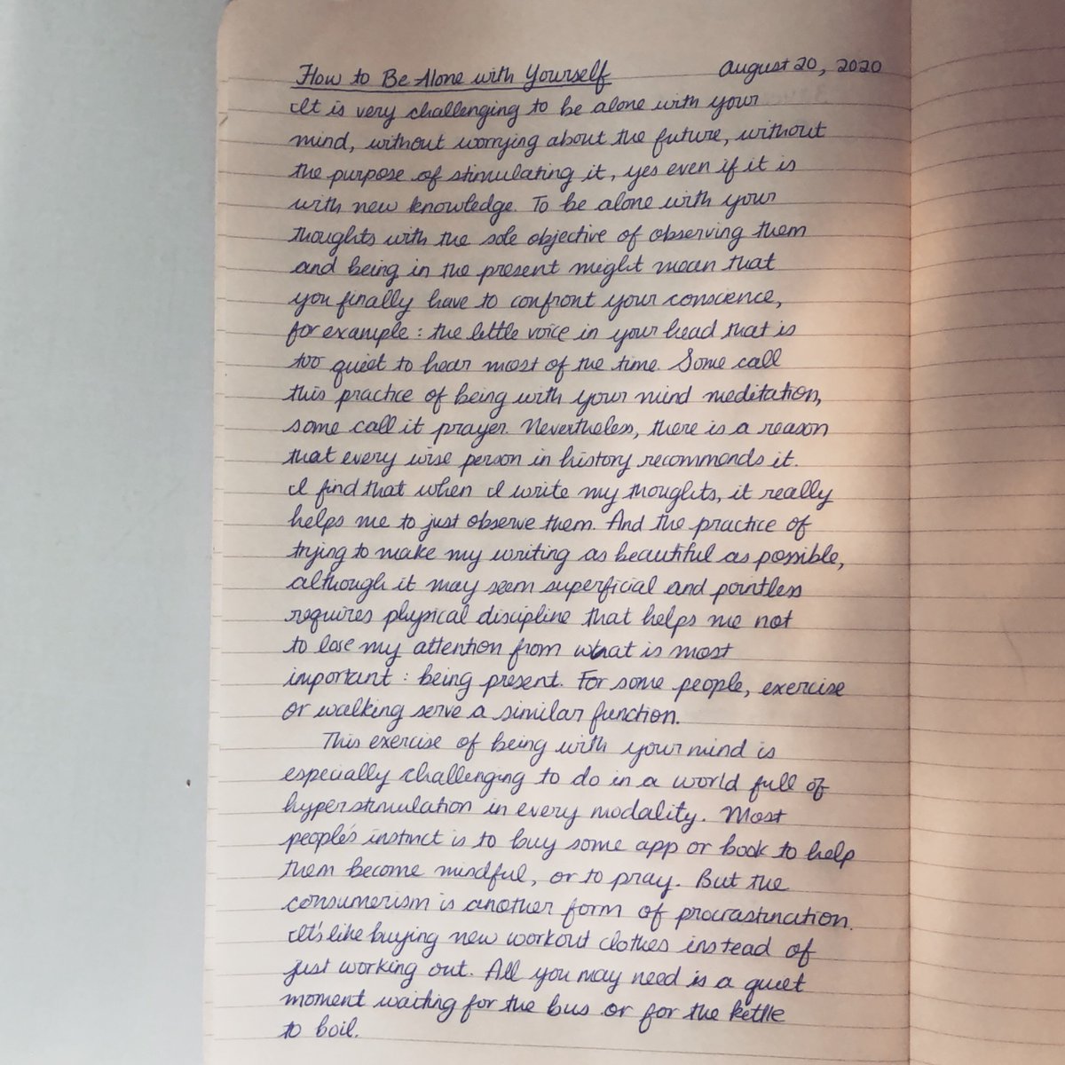 megha_lilly's tweet photo. Being alone with yourself is a feat in this hyperstimulation world. At the height of our isolation, few know how to be truly alone.

If you would like to pray, all you need is a quiet moment and and a brave enough heart to face the little voice that you may have ignored. https://t.co/xUsTJRyWC1