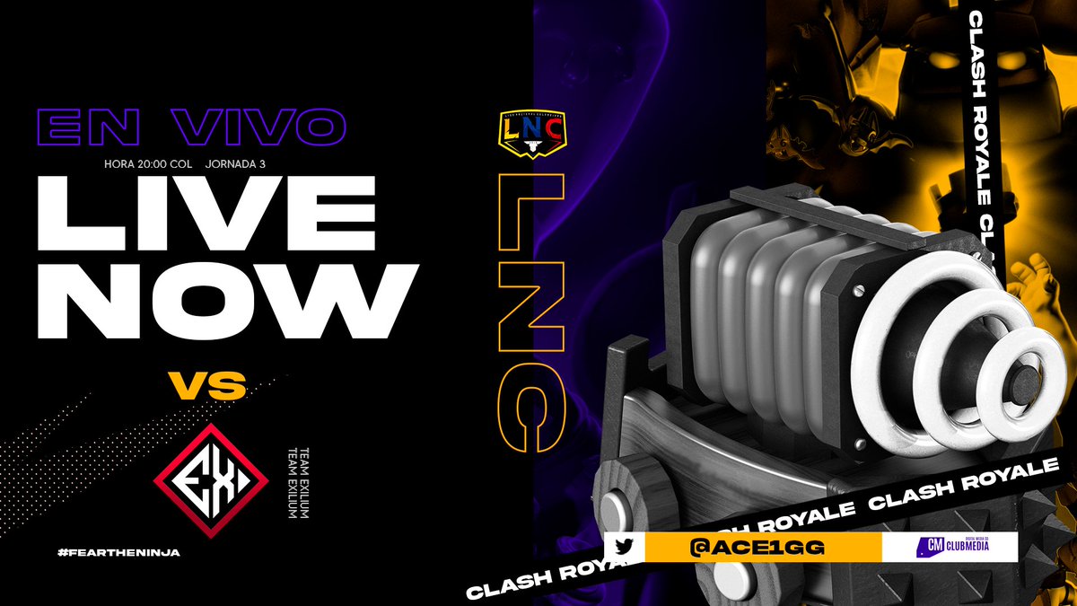 • TERCERA JORNADA •

🏆 <a href="/OficialLNC/">Liga Nacional Colombiana 🇨🇴</a>
🆚 @Team_ExiliumGG

⏰ 20hs 🇨🇴

¿TE LO VAS A PERDER?