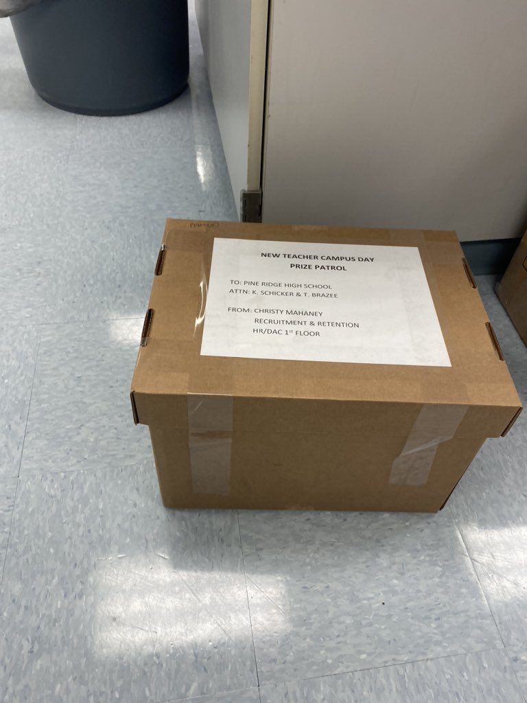 brazee_econ's tweet photo. So excited to receive this box of goodies- Can’t wait to open it and share with our new Panthers! 
🥳🌟🎁 @PineRidgeHS @CMahaney123 #VCS123 https://t.co/PhOffsqd9U