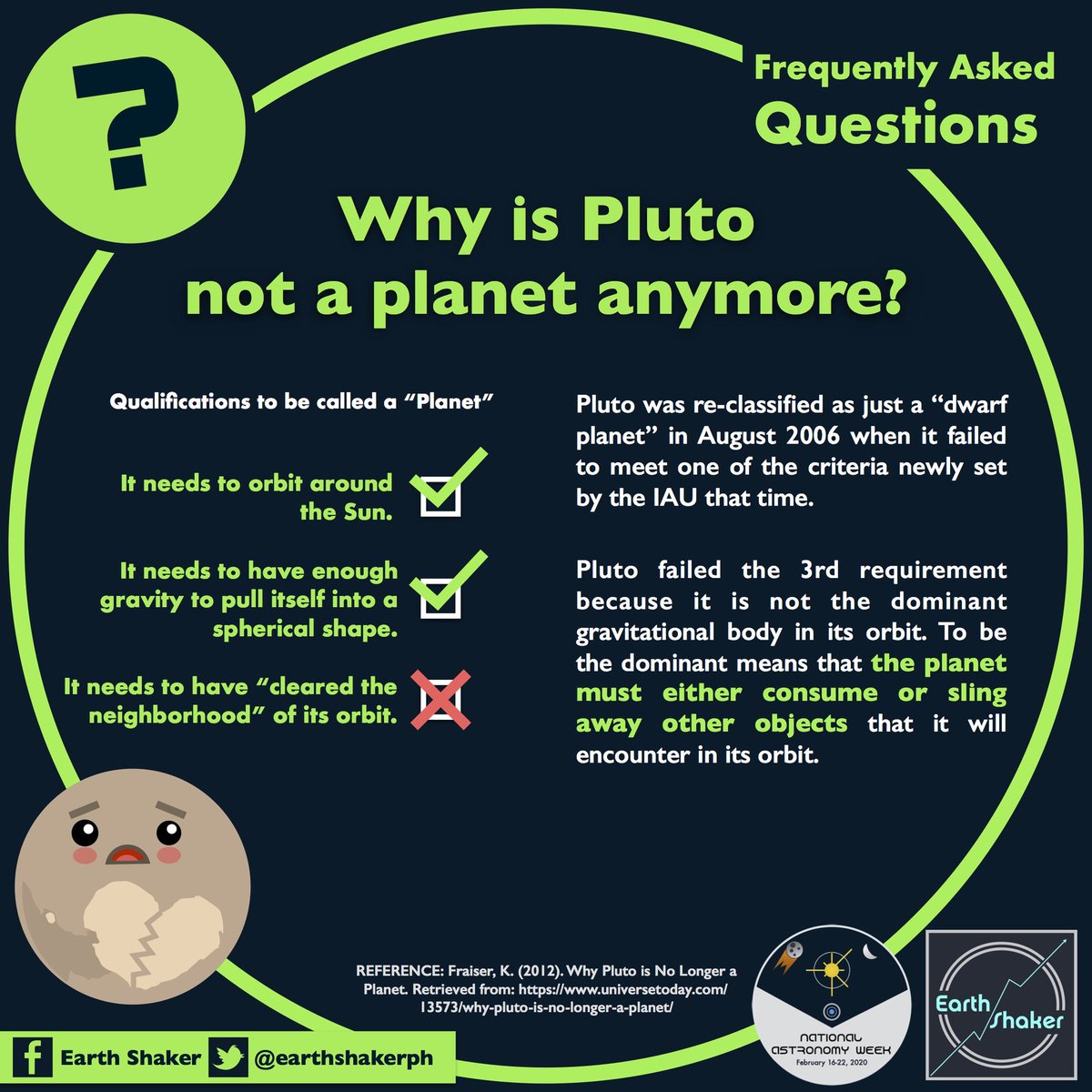 to be bigger than Pluto. This put a large question into the minds of scientists at the time: Should Eris be a planet as well? What about all the other Kuiper Belt objects? The line for what was considered a “planet” was blurred. (6)