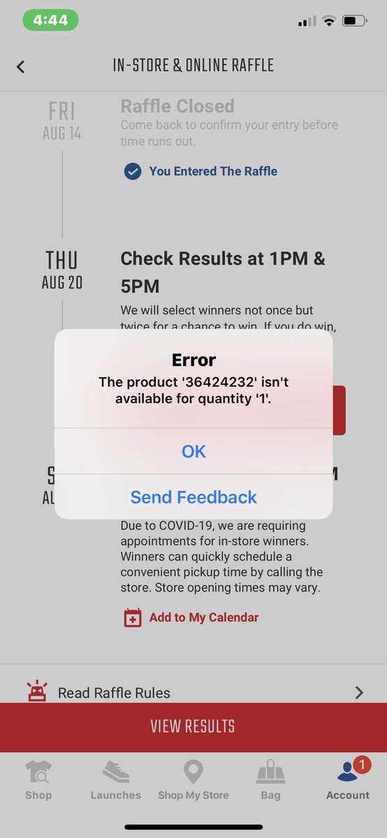 DJPancake's tweet photo. @hibbettsports damn what’s going on with the app?! I won and can’t confirm. Then no one can give any answers? This some bullshit!! https://t.co/XI3cs2TA9K