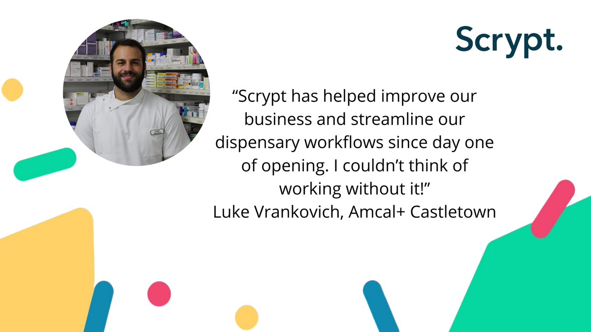 ScryptSoftware's tweet image. Visit scrypt.com.au or contact info@scrypt.com.au to discover how you can improve your business and dispensary workflows. #Pharmacy #DigitalHealth