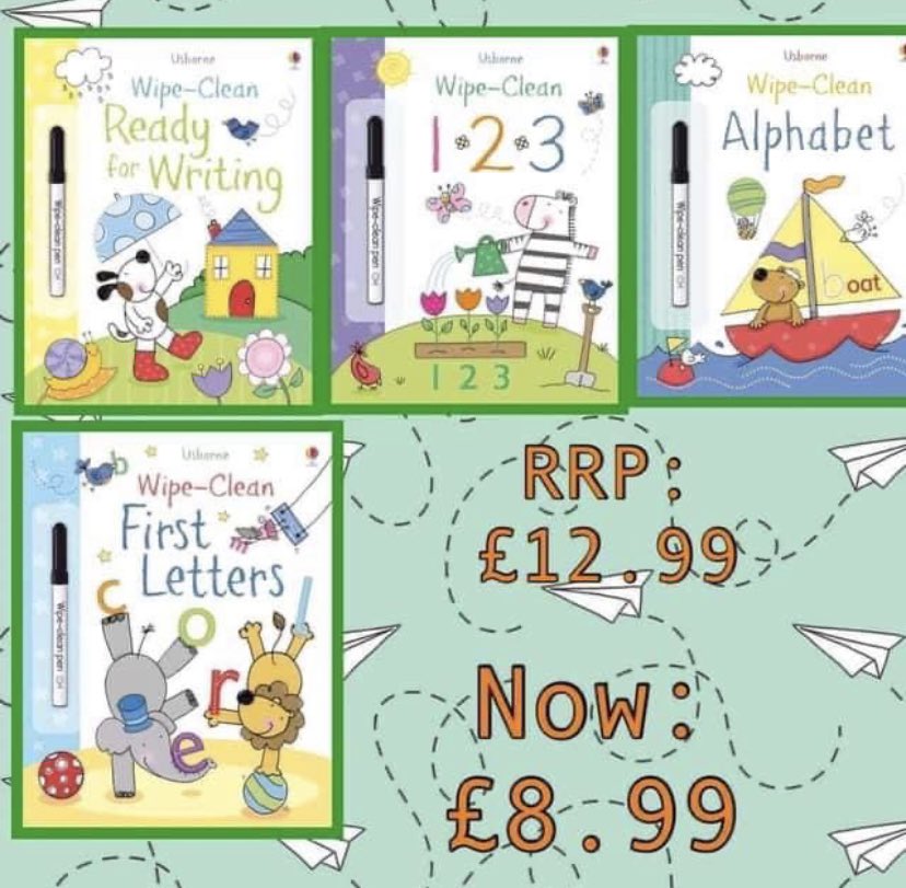 Awesome offer, all these for £8.99 in a gorgeous pack too!!! Let me know if you would like any as they will sell out fast! :D #startingschool #earlyyears #wipeclean #kidsbooks #practicewriting #handwriting #numbers #brandnew #specialoffer #letters #getreadyforschool #activitypack