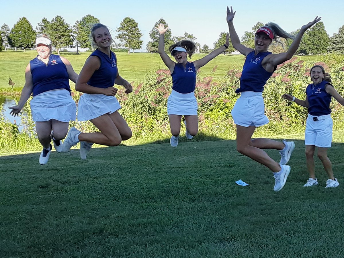 WeboGirlsGolf's tweet photo. SCHOOL 9 HOLE RECORD!
Webo 171
University 191
 
@noladickerson16 38 PB
@lewis_josalyn 42
@dickerson_stef 45
Depuy 46
@HannahRedlin1 51

Exhibition
@CarliePenning18 52
@sam_wynkoop 54
@MakenzieAmich2 55
@lilliemarie24 62
@JonCompton3 (Wed) 40

@WeBoAthletics https://t.co/FpR6S17AU8