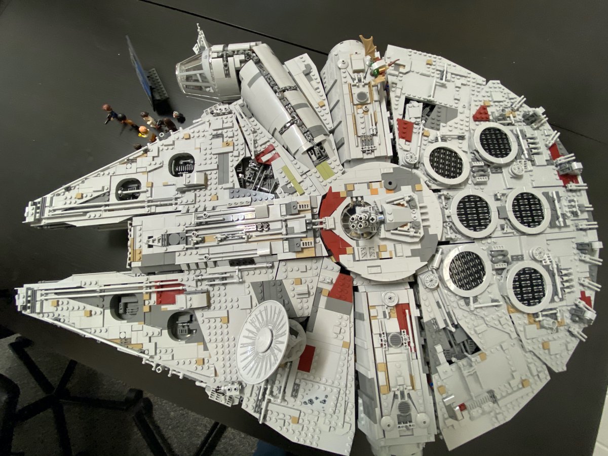 TwoRedKites's tweet photo. After many months of careful brick placement & #geeky grins, the famous #2RK #Lego #MillenniumFalcon is done! Thanks to all past & present #team members & friends for helping us get this galactic giant back into the skies. What will we do with our "free time" now? 🤓 #StarWars https://t.co/mjxcppmG1J