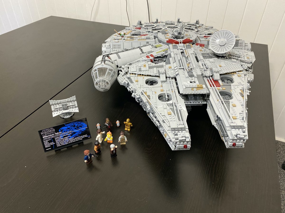 TwoRedKites's tweet photo. After many months of careful brick placement & #geeky grins, the famous #2RK #Lego #MillenniumFalcon is done! Thanks to all past & present #team members & friends for helping us get this galactic giant back into the skies. What will we do with our "free time" now? 🤓 #StarWars https://t.co/mjxcppmG1J