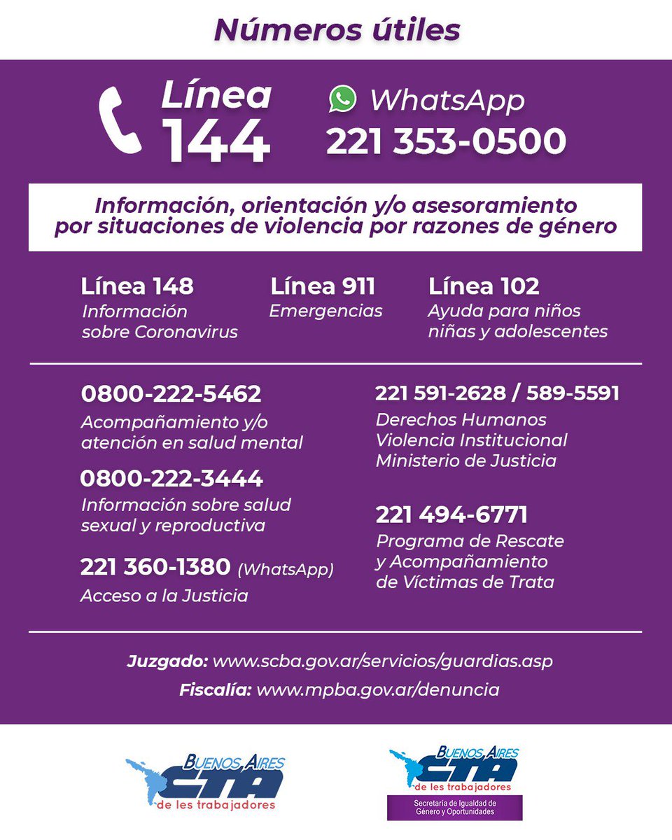 ctabsas's tweet photo. El Ministerio de las Mujeres, Políticas de Género y Diversidad Sexual PBA presentó un informe detallado de la #Línea144 sobre los intentos de femicidio recibidos durante los primeros 5 meses del año.

Informe completo 👉🏽 https://t.co/s3BxrC45Dq https://t.co/Kj97rks7En