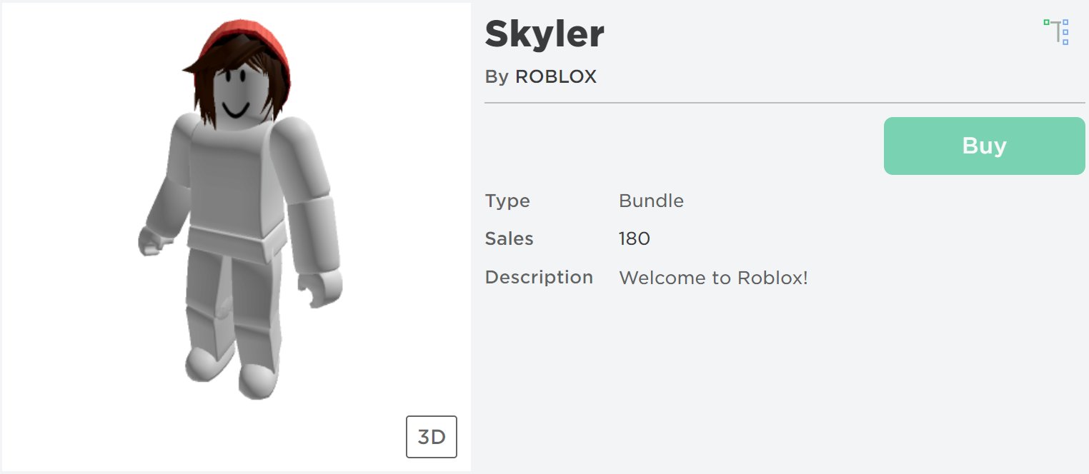 Lord Cowcow On Twitter This Better Not Be Some New Starter Avatar The Description Definitely Makes It Look Like One - roblox skyler bundle