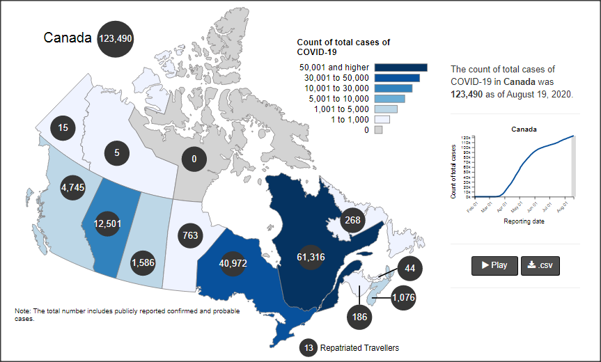 yellowcross_'s tweet photo. Covid-19 infections in Canada map #COVID19 https://t.co/ftitrztItb https://t.co/jiC3NvCaAC